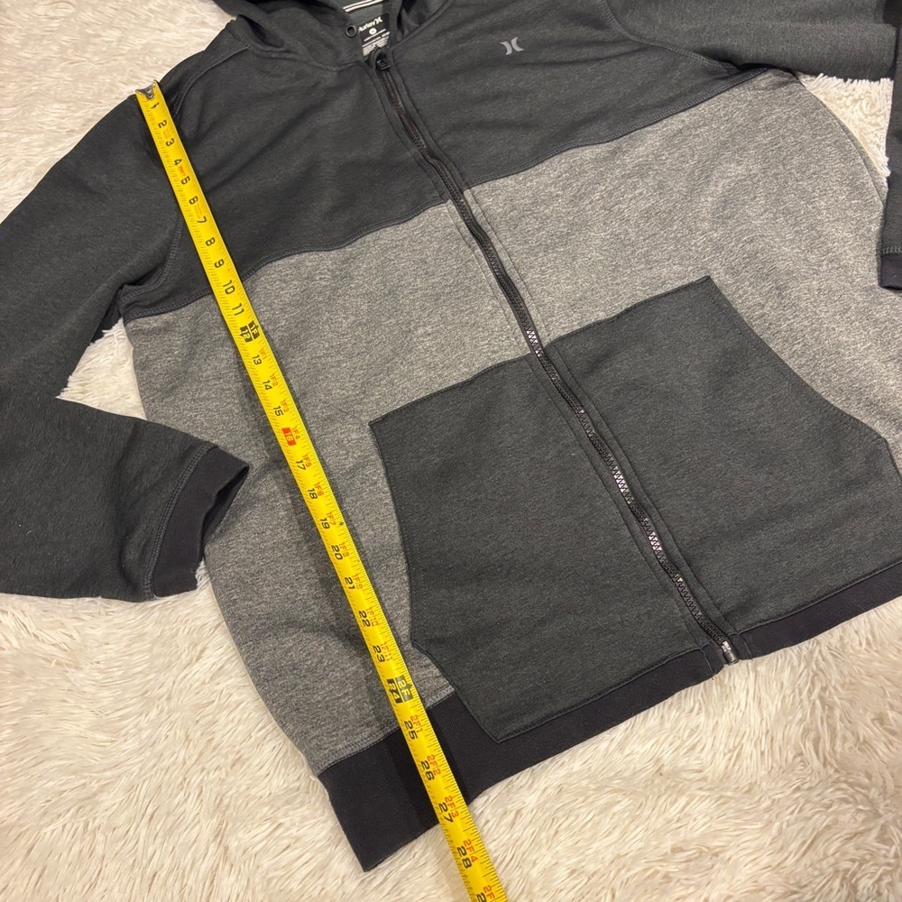 Hurley Men’s Dri-Fit Disperse Blocked Full Zip Hoodie Jacket black & Gray Sz XL - Picture 5 of 12